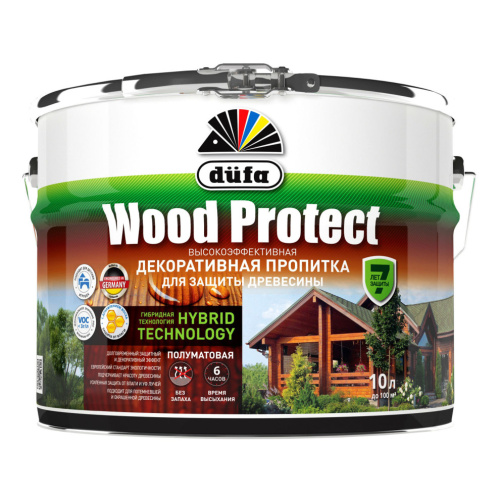 Пропитка декоративная для защиты древесины Dufa Wood Protect палисандр 10 л.