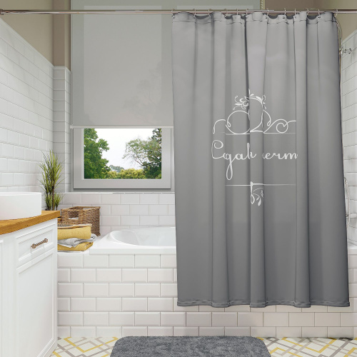 Штора для ванной Fora FOR-DA095GR 180х180 см, серая Штора для ванной Fora FOR-DA095GR 180х180 см, серая