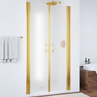 Душевая дверь в нишу Vegas Glass E2P 80 09 10 профиль золото, стекло сатин