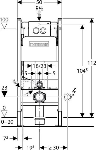 Комплект Унитаз подвесной STWORKI Rotenburg WH52 безободковый + Система инсталляции для унитазов Geberit Duofix Delta 458.124.21.1 3 в 1 с кнопкой см фото 10