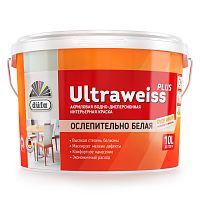 Краска для стен и потолков водно-дисперсионная Dufa Retail Ultraweiss Plus глубокоматовая 10 л.