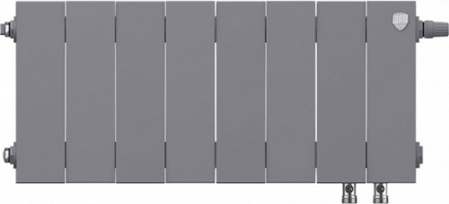Радиатор биметаллический Royal Thermo Piano Forte 200 VD silver satin, 8 секций фото 2