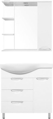 Мебель для ванной Style Line Жасмин 82 R белая, с бельевой корзиной фото 6