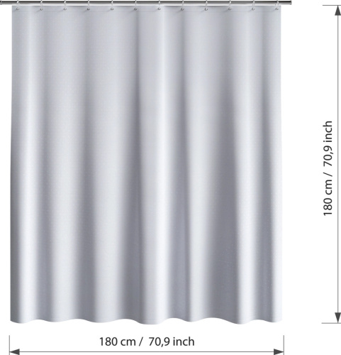 Штора для ванной Fora FOR-PH100 180х180 см, белая фото 4 Штора для ванной Fora FOR-PH100 180х180 см, белая фото 4