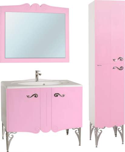 Мебель для ванной Bellezza Эстель 90 розовая фото 5