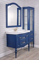 Мебель для ванной ValenHouse Эстетика 100, синяя, подвесная, ручки золото