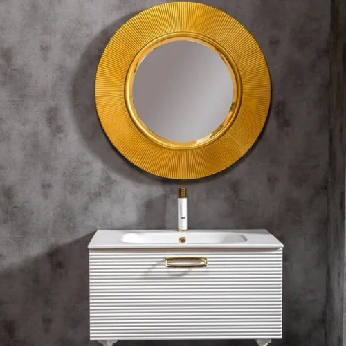 Мебель для ванной Armadi Art Vallessi Avangarde Linea 80 белая, с раковиной-столешницей фото 6