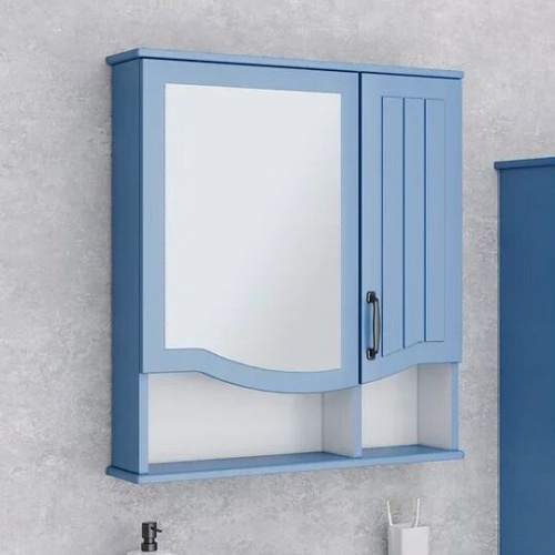 Мебель для ванной Runo Марсель 65, напольная, синяя фото 2