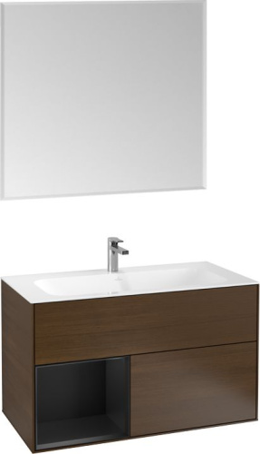Мебель для ванной Villeroy & Boch Finion G030PDGN 100 с подсветкой и освещением стены фото 4