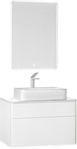 Мебель для ванной Jorno Pastel 80 белый жемчуг фото 3