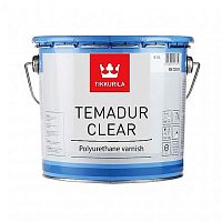 Лак полиуретановый двухкомпонентный Tikkurila Temadur Clear, глянцевый, 4,5 л