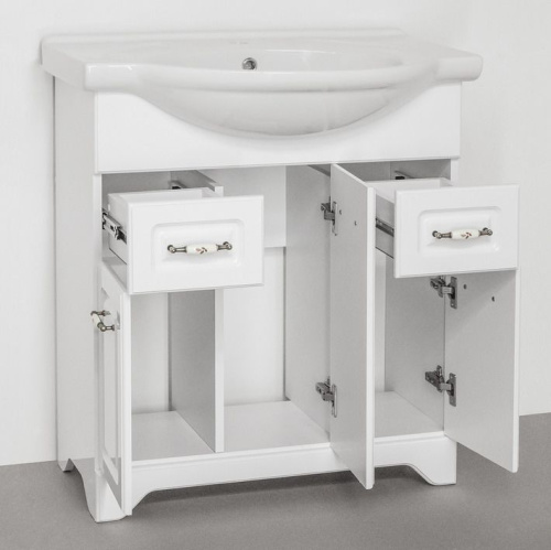 Мебель для ванной Style Line Олеандр-2 75 Люкс, белая фото 2