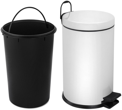 Мусорное ведро Berges Wasserhaus 122003 12 л, белое фото 2 Мусорное ведро Berges Wasserhaus 122003 12 л, белое фото 2