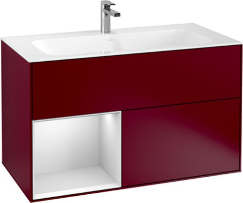 Мебель для ванной Villeroy & Boch Finion G030MTHB 100 с подсветкой и освещением стены