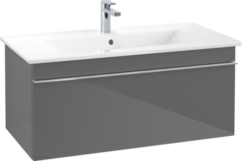 Мебель для ванной Villeroy & Boch Venticello 95 glossy grey, с ручкой хром фото 6