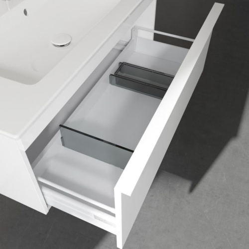 Мебель для ванной Villeroy & Boch Venticello 95 glossy white, с белой ручкой фото 5