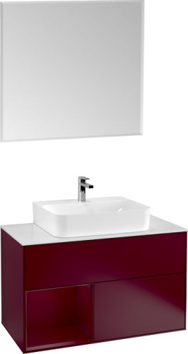 Мебель для ванной Villeroy & Boch Finion G111HBHB 100 с подсветкой и освещением стены фото 6