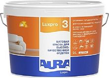 Краска "ЛюксПро 3" (Aura LuxPRO 3) латексная матовая интерьерная "Аура/Aura" 0,9 л белая