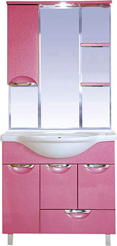 Зеркало Misty Жасмин 75 с подсветкой, розовый L фото 2