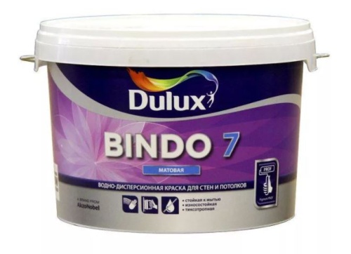 Краска для стен и потолков латексная Dulux Bindo 7 матовая база BC 9 л.