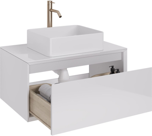 Мебель для ванной Dreja Insight 80 белый глянец фото 5