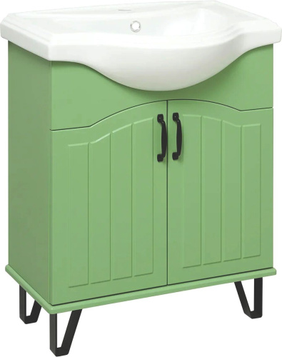 Мебель для ванной Runo Марсель 65, напольная, зеленая фото 4