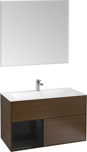 Мебель для ванной Villeroy & Boch Finion G030PHGN 100 с подсветкой и освещением стены фото 4