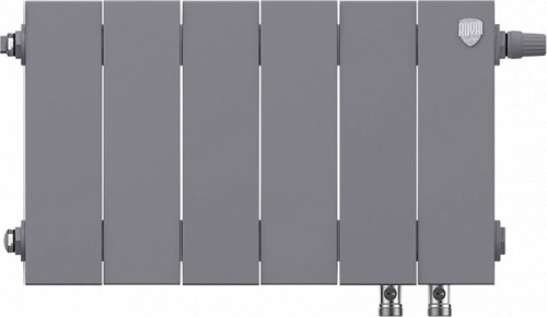 Радиатор биметаллический Royal Thermo Piano Forte 200 VD silver satin, 6 секций фото 2
