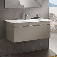 Мебель для ванной Villeroy & Boch Venticello 95 truffle grey, с ручкой хром