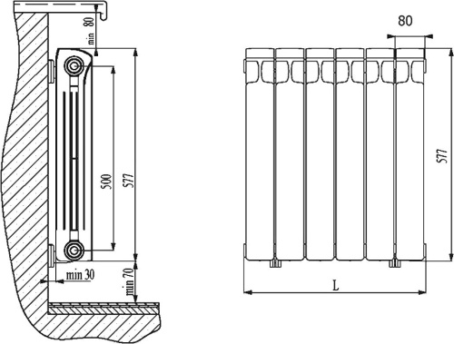 Радиатор биметаллический Rifar Monolit 500 10 секций фото 6