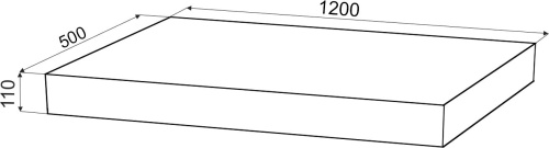 Столешница STWORKI Ольборг 120 дуб карпентер, без отверстий, 2 тумбы 60 + 2 раковины STWORKI Rotenburg 40, черная фото 12