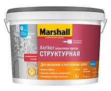 Краска акриловая Marshall Akrikor Структурная база BC 9 л.