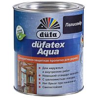 Пропитка декоративная для защиты древесины Dufa Dufatex-Aqua шелковисто-глянцевая сосна 0,75 л.