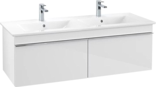 Мебель для ванной Villeroy & Boch Venticello 125 glossy white, с ручками хром фото 3