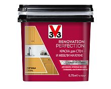 Краска для стен и мебели на кухне V33 RENOVATION PERFECTION 0,75 л Горчица