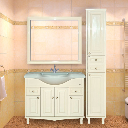 Мебель для ванной Misty Шармель 105 светло-бежевая эмаль фото 9