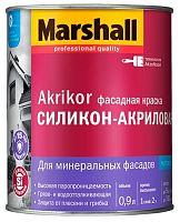 Краска фасадная силикон-акриловая Marshall Akrikor матовая база BC 0,9 л.