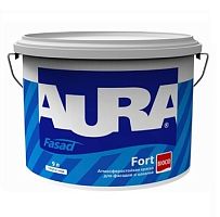 Краска Aura Fasad Fort для фасадов и цоколей база TR 9 л.