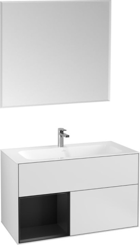 Мебель для ванной Villeroy & Boch Finion G030PDMT 100 с подсветкой и освещением стены фото 4