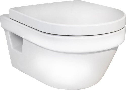 Комплект Унитаз подвесной Gustavsberg Hygienic Flush WWC 5G84HR01 безободковый + Мебель для ванной STWORKI Стокгольм 60 фото 13