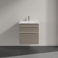 Мебель для ванной Villeroy & Boch Venticello 55 truffle grey, с белыми ручками