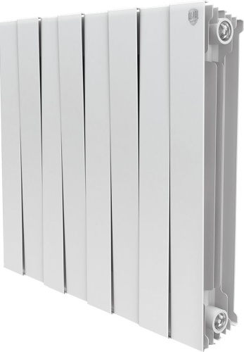 Радиатор биметаллический Royal Thermo Piano Forte 500 bianco traffico 8 секций, белый