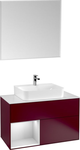 Мебель для ванной Villeroy & Boch Finion G111MTHB 100 с подсветкой и освещением стены фото 6