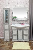 Мебель для ванной Sanflor Адель 100, белая, патина серебро