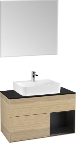 Мебель для ванной Villeroy & Boch Finion G122PDPC 100 с подсветкой и освещением стены фото 6