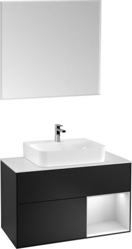 Мебель для ванной Villeroy & Boch Finion G121MTPD 100 с подсветкой и освещением стены фото 6