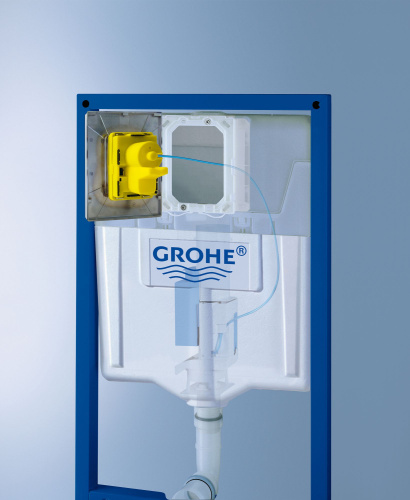 Комплект Система инсталляции для унитазов Grohe Rapid SL 38772001 3 в 1 с кнопкой смыва + Унитаз подвесной Gustavsberg Estetic Hygienic Flush белый фото 6
