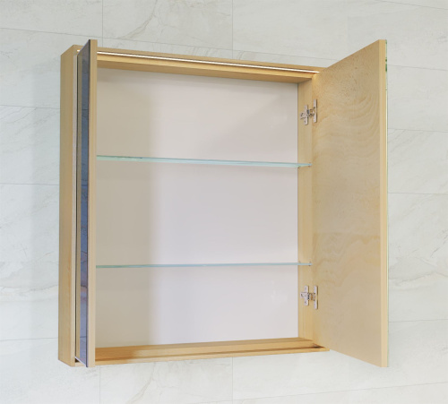 Зеркало-шкаф Raval Frame 75 дуб сонома, с подсветкой фото 3