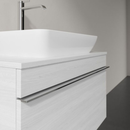 Мебель для ванной Villeroy & Boch Venticello 75 white wood, ручкой хром фото 3