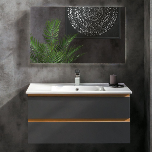 Мебель для ванной Armadi Art Capolda 100 антрацит фото 5